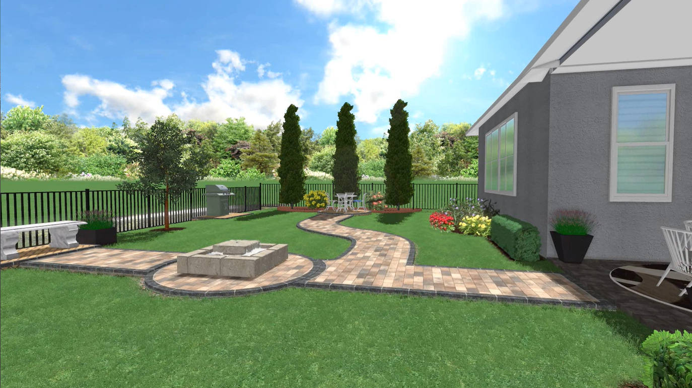 Back yard rendering (Side View)