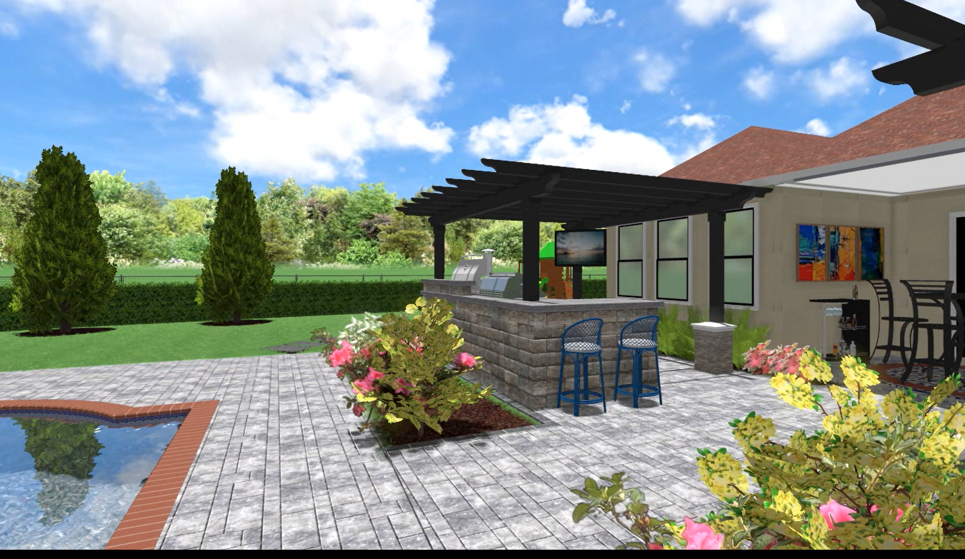 Outdoor Kitchen rendering