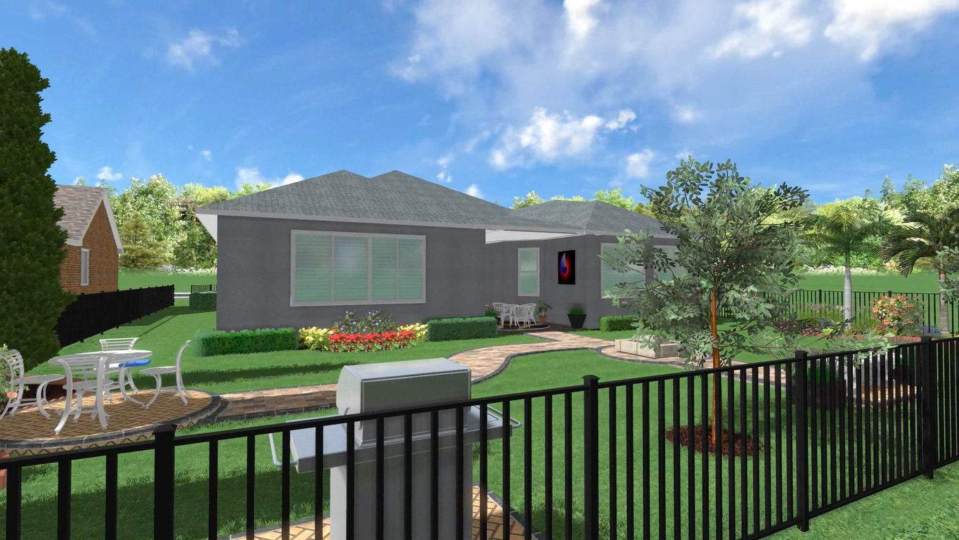 Backyard rendering (Back View)