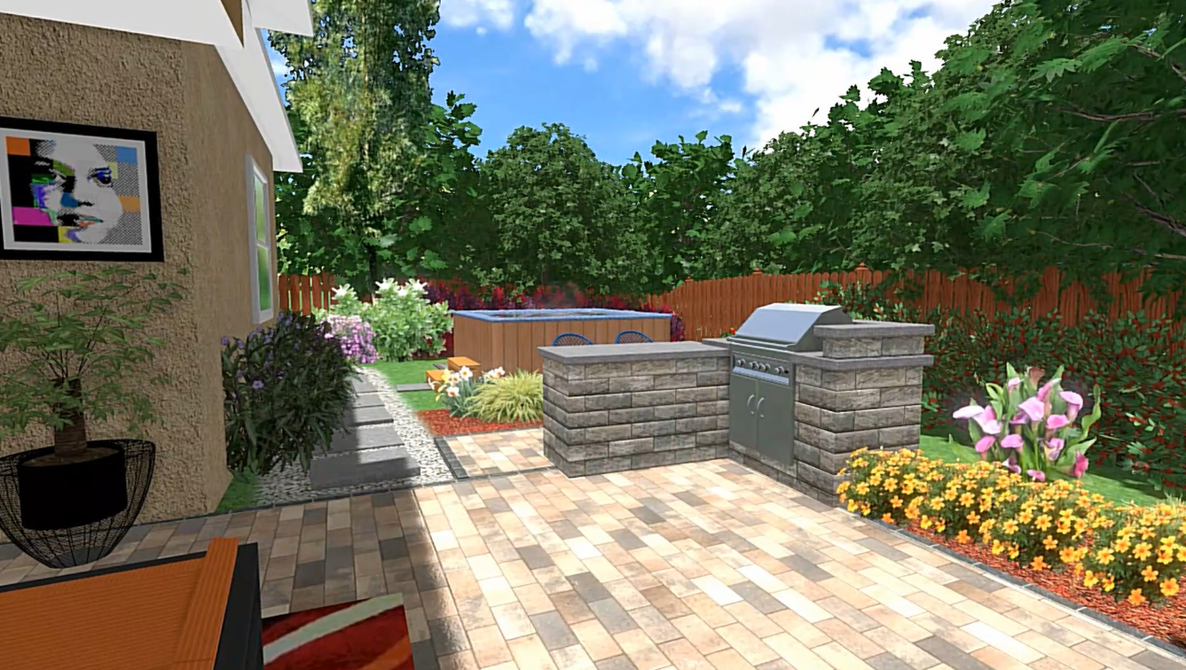 Rendering of Outside Kitchen