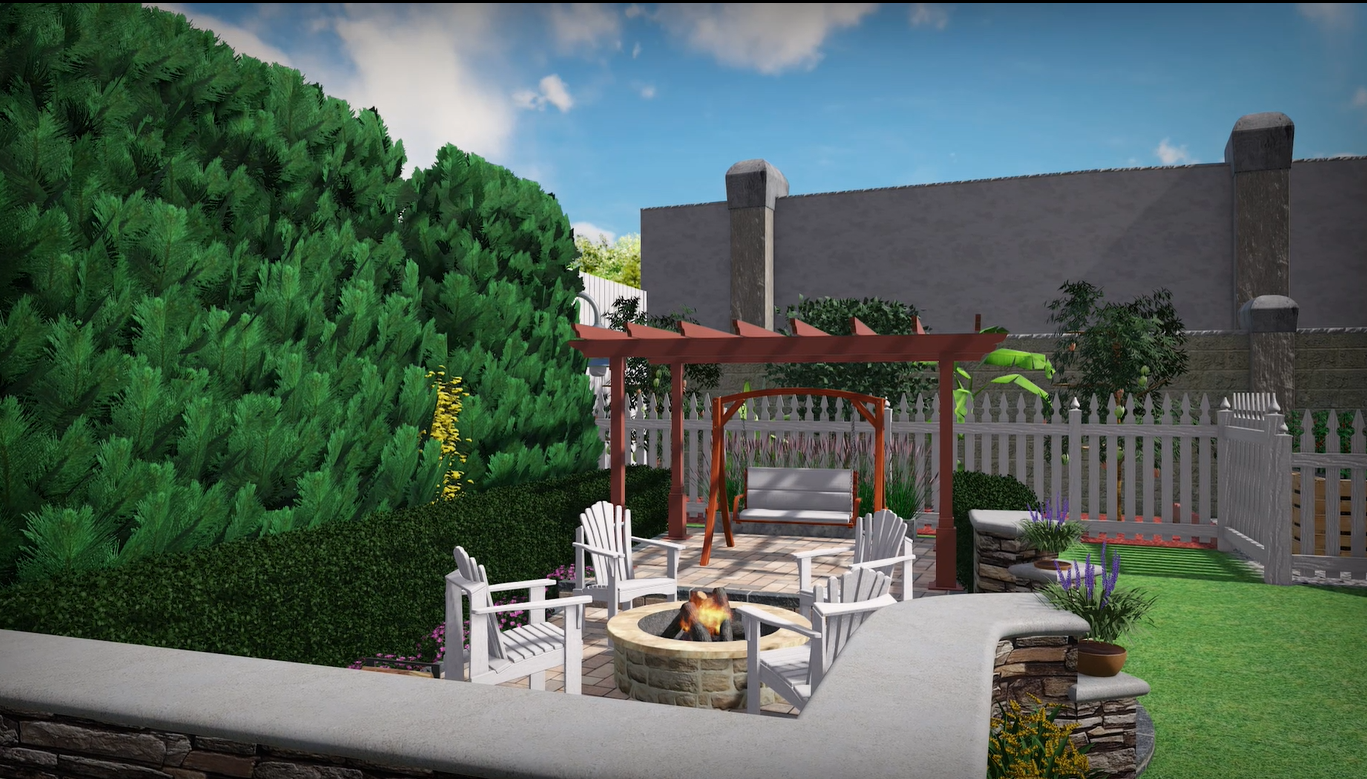 Fire Pit Area rendering