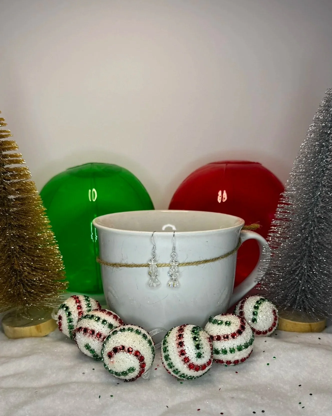 Czech Glass Christmas Angel Earrings – AB Crystal, 1.5-Inch Holiday Dangles