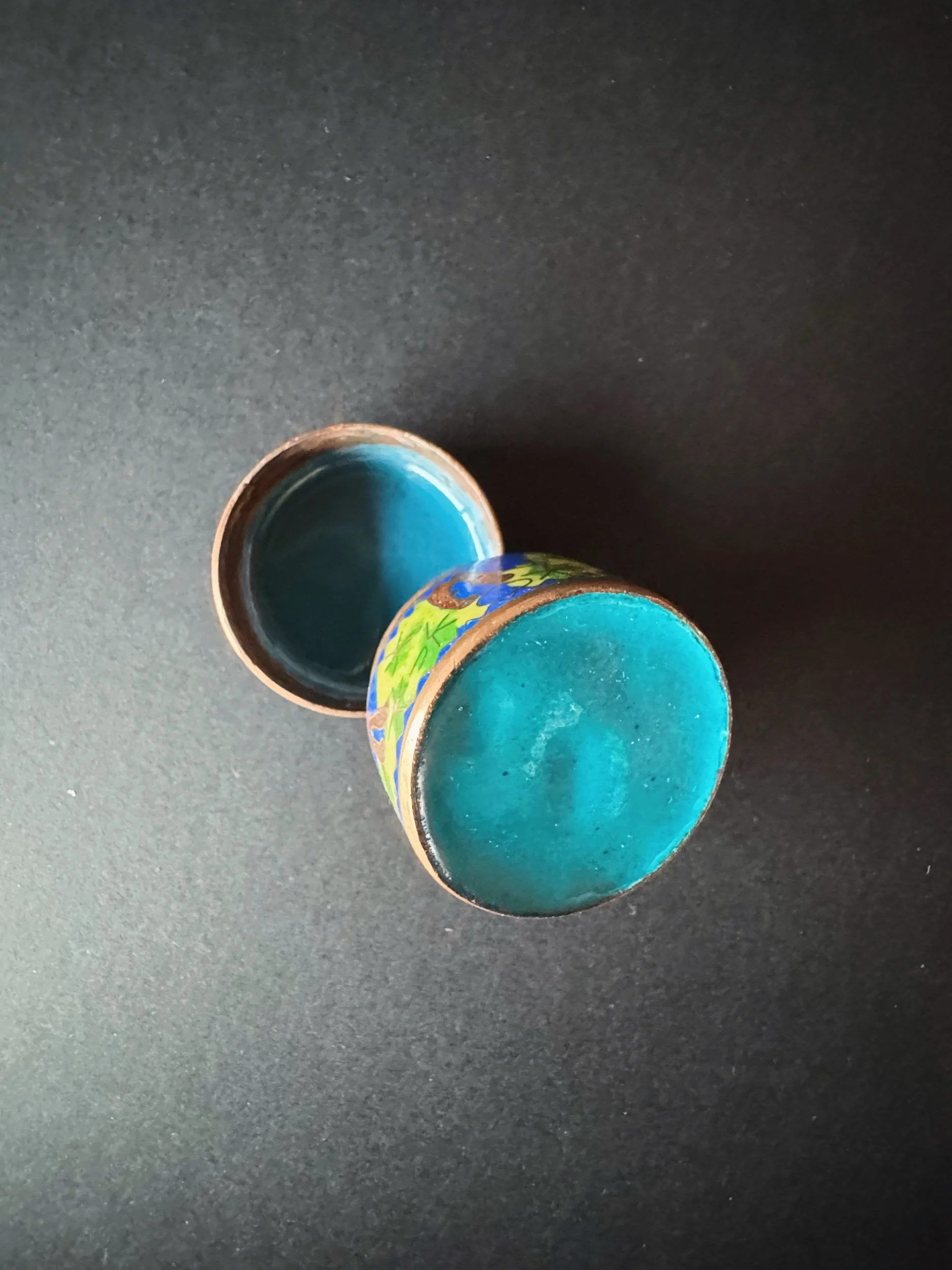 Cloisonné enamel on brass/copper