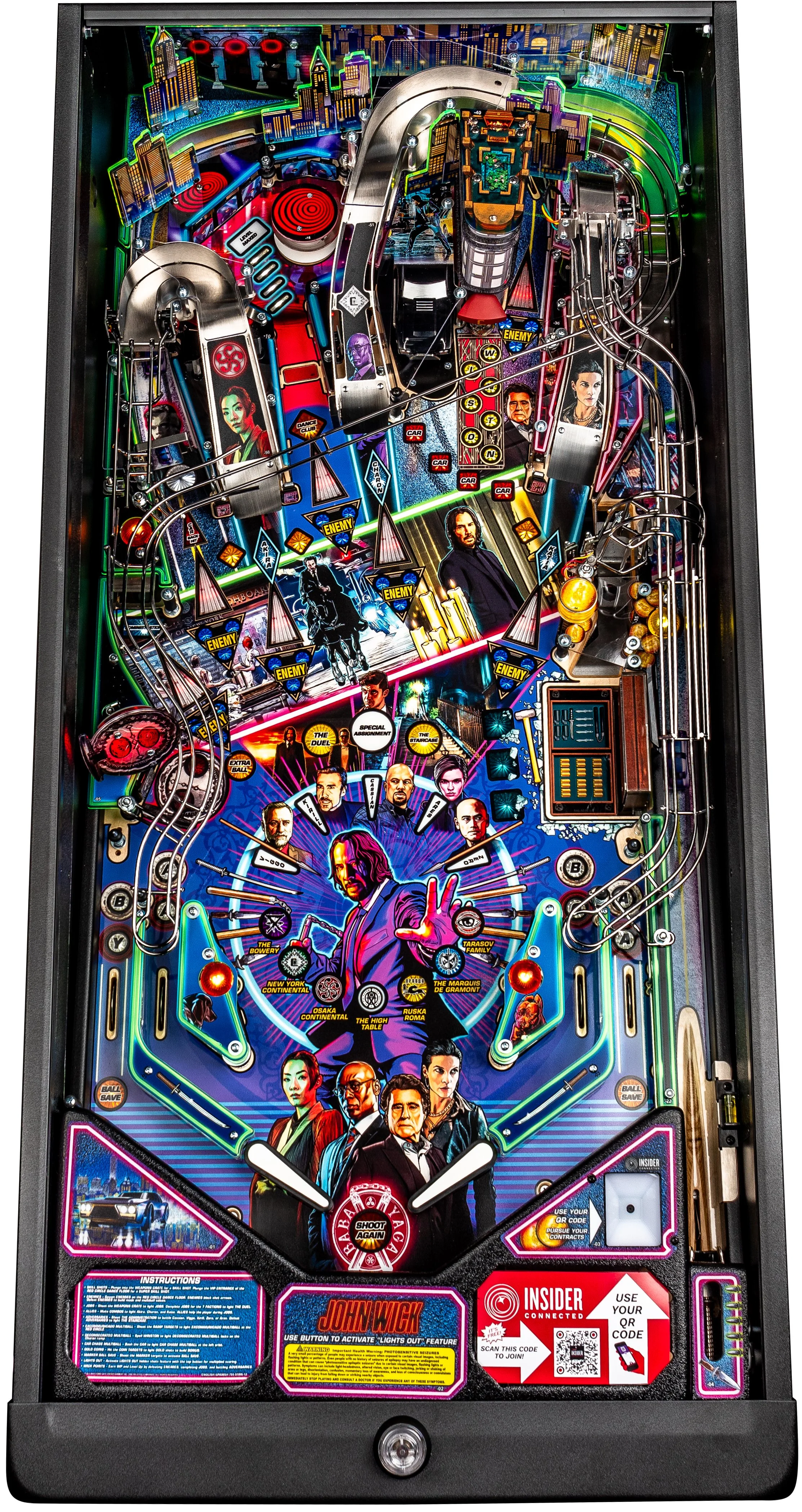 John Wick Pro Pinball Play field