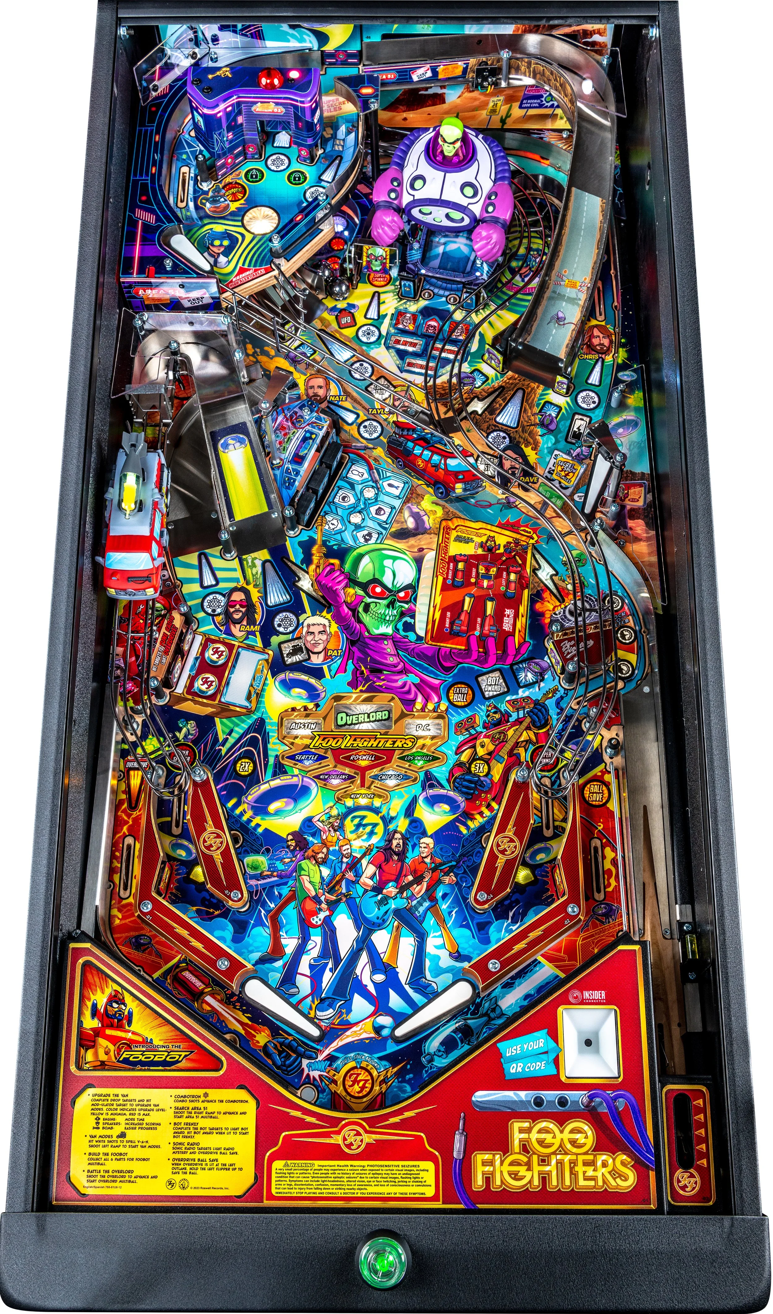 Foo Fighters Premium Pinball Play field