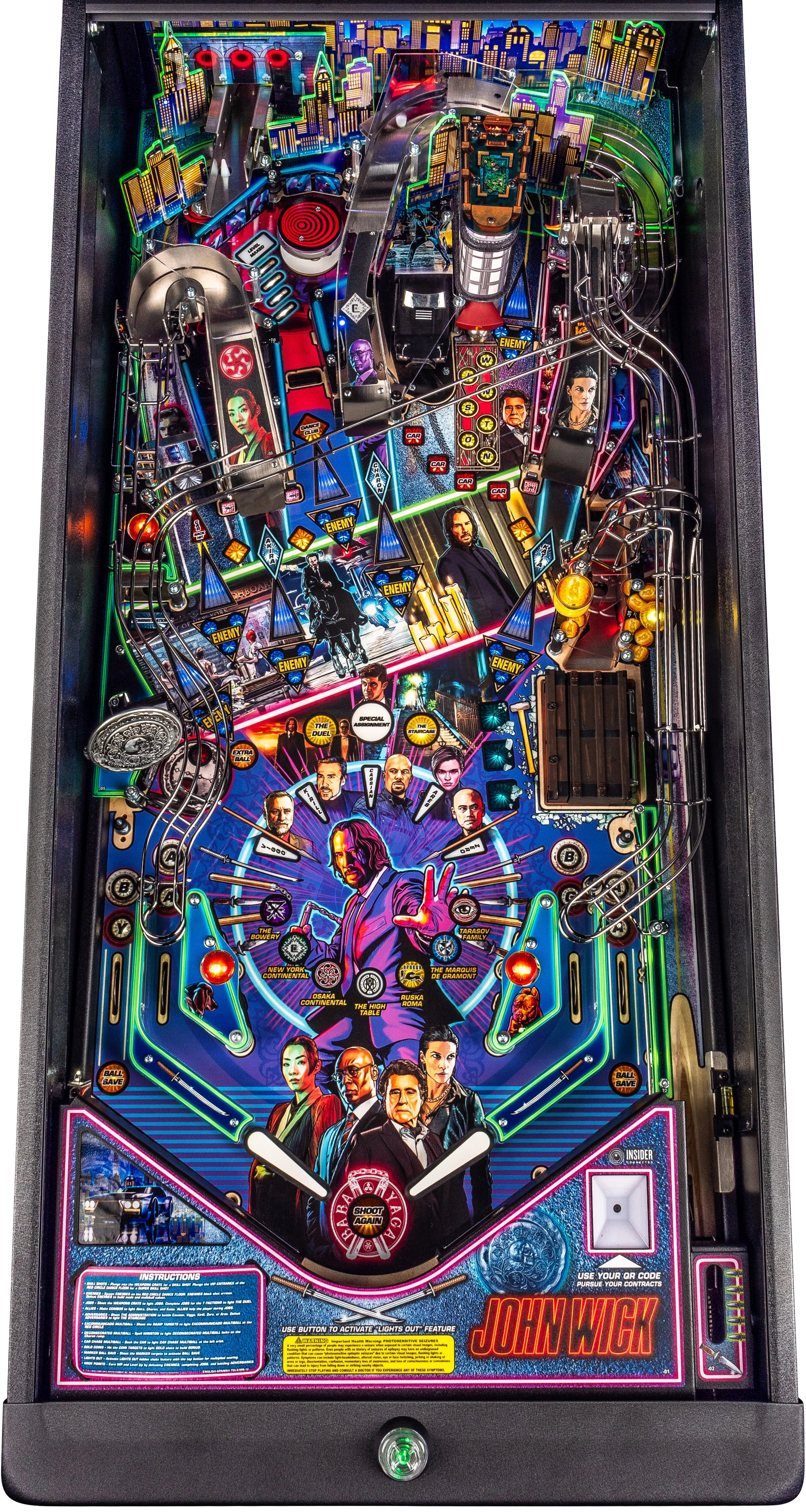 John Wick Premium Pinball Play Field