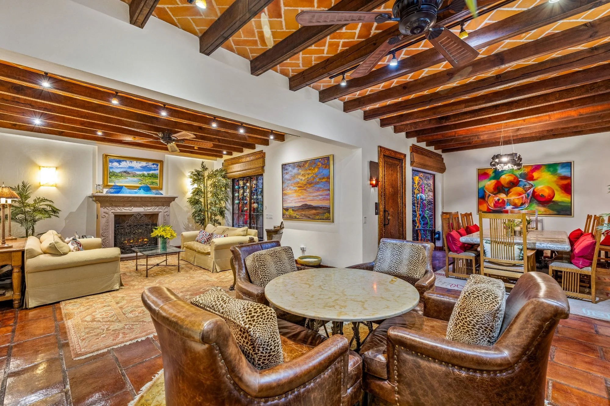 Elegant living room with natural light in Casa Pirules