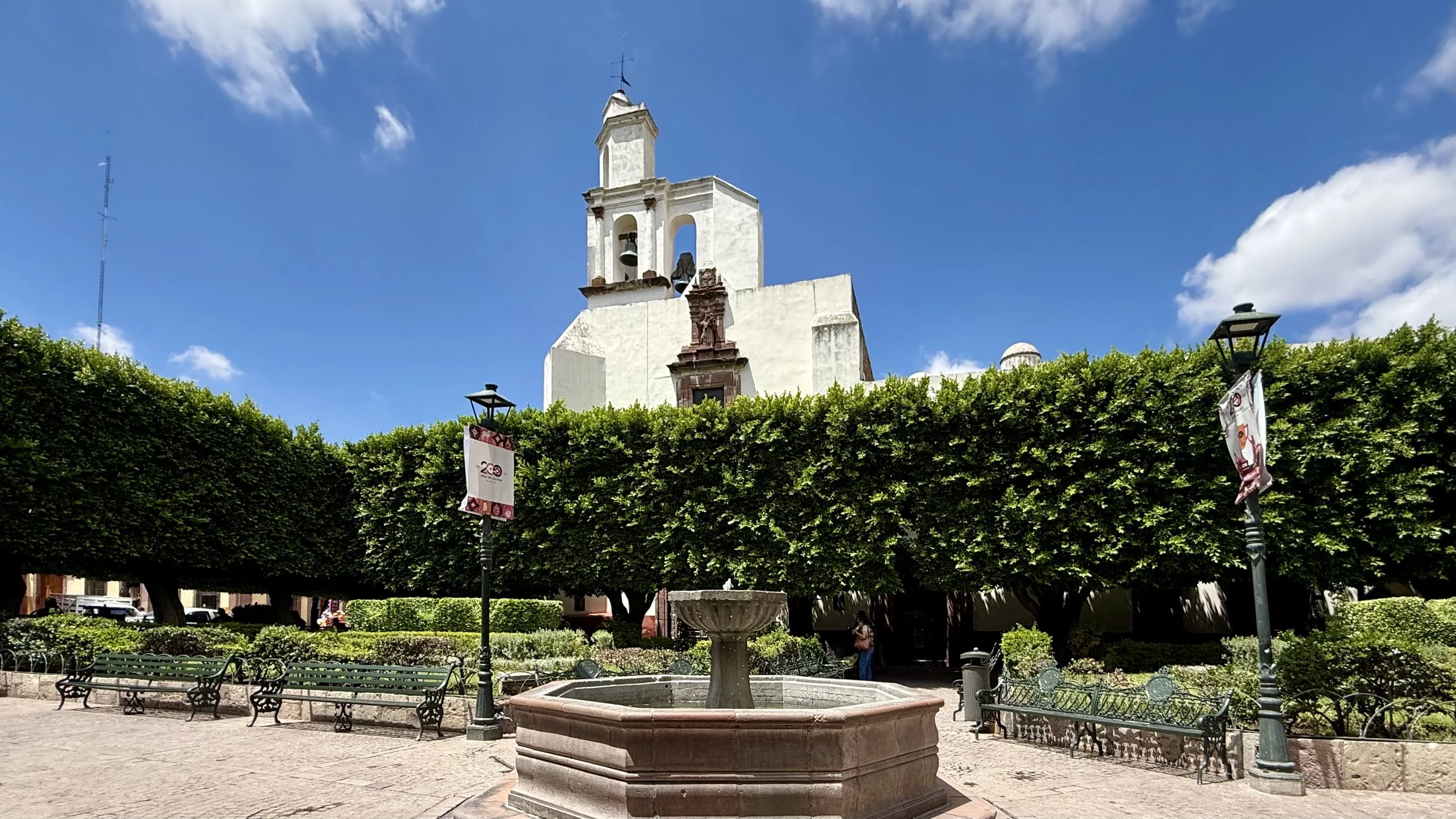 Templo de la Tercera Orden with fountain in front, Centro, San Miguel de Allende