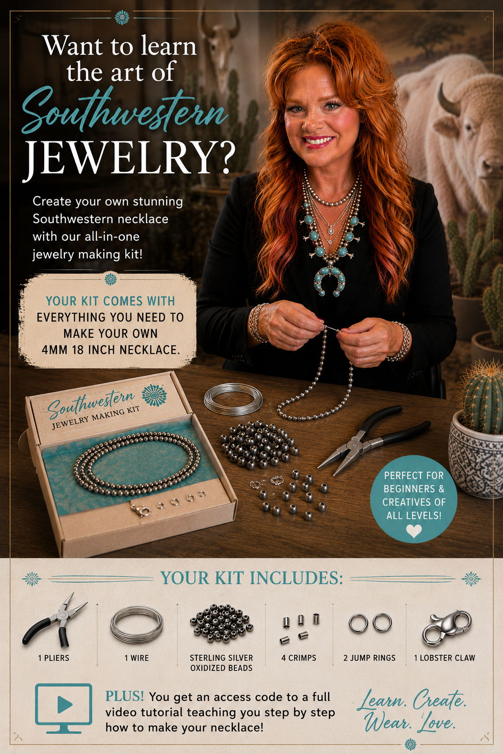 Sterling Silver Southwestern Necklace Kit