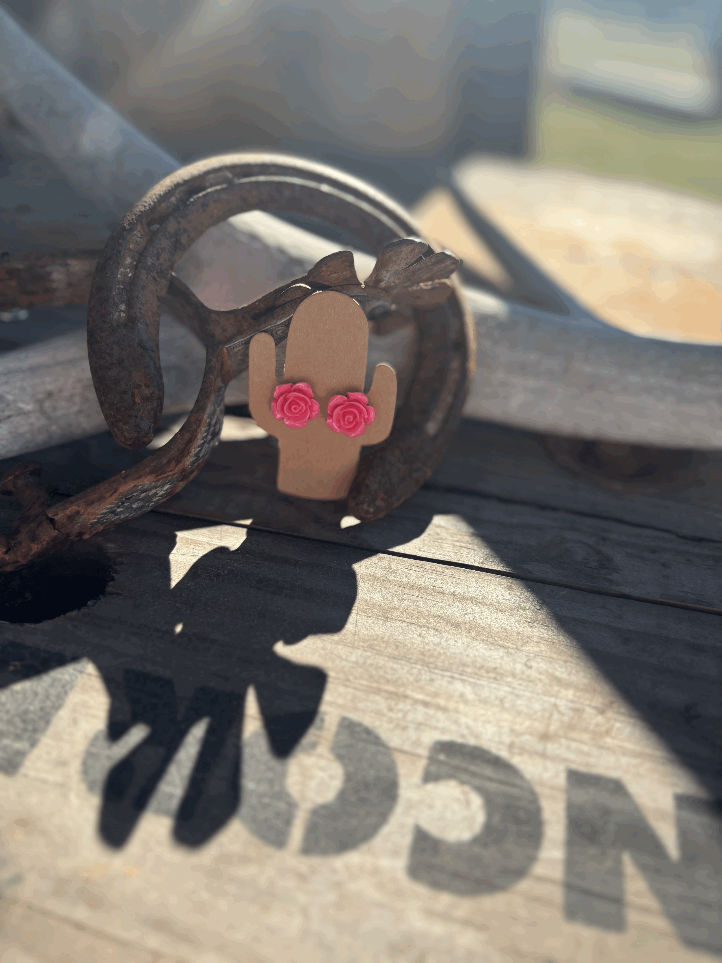 Pink Rose Dainty Earrings