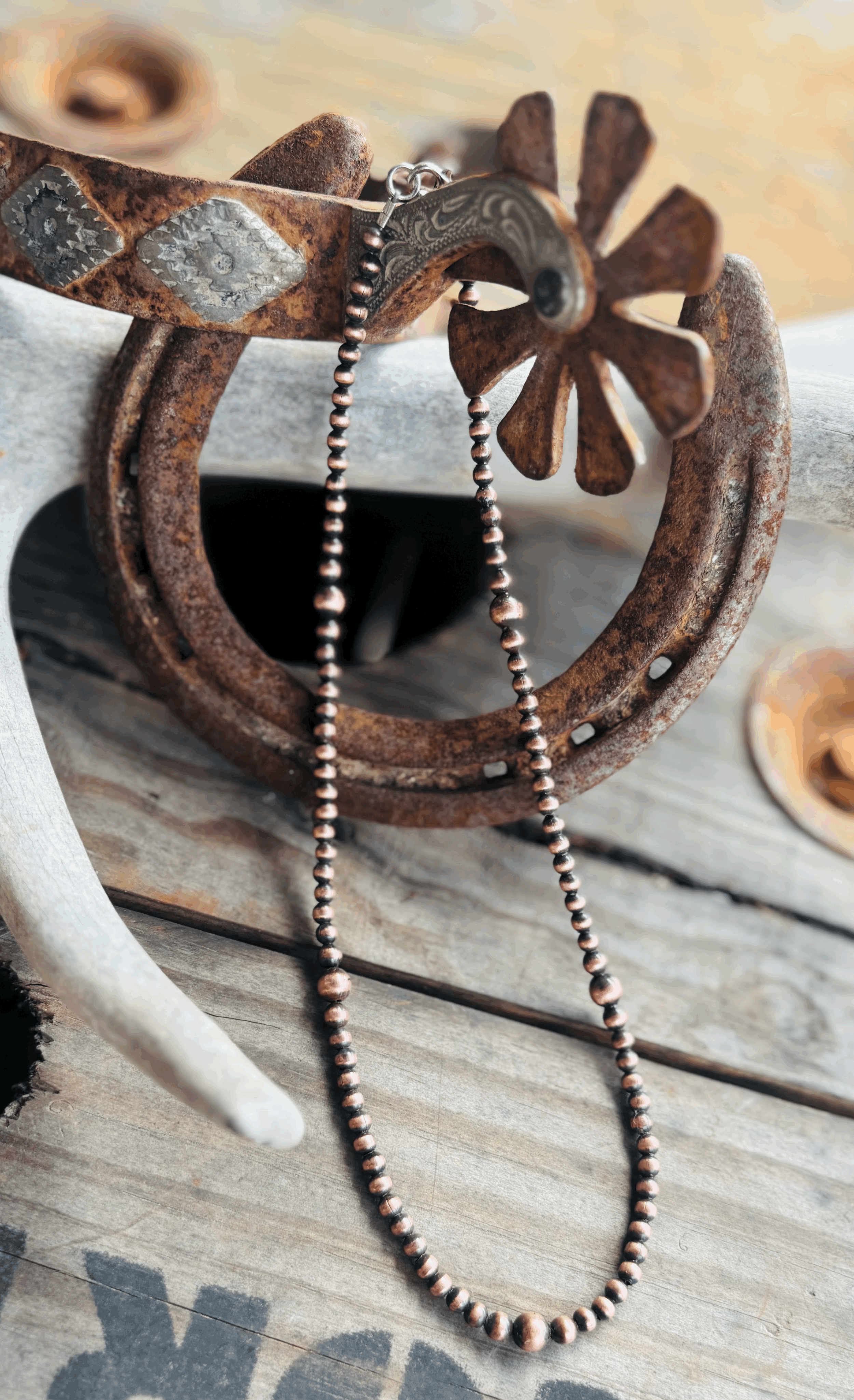 16 Inch Gradual Copper 6,5,4mm beads