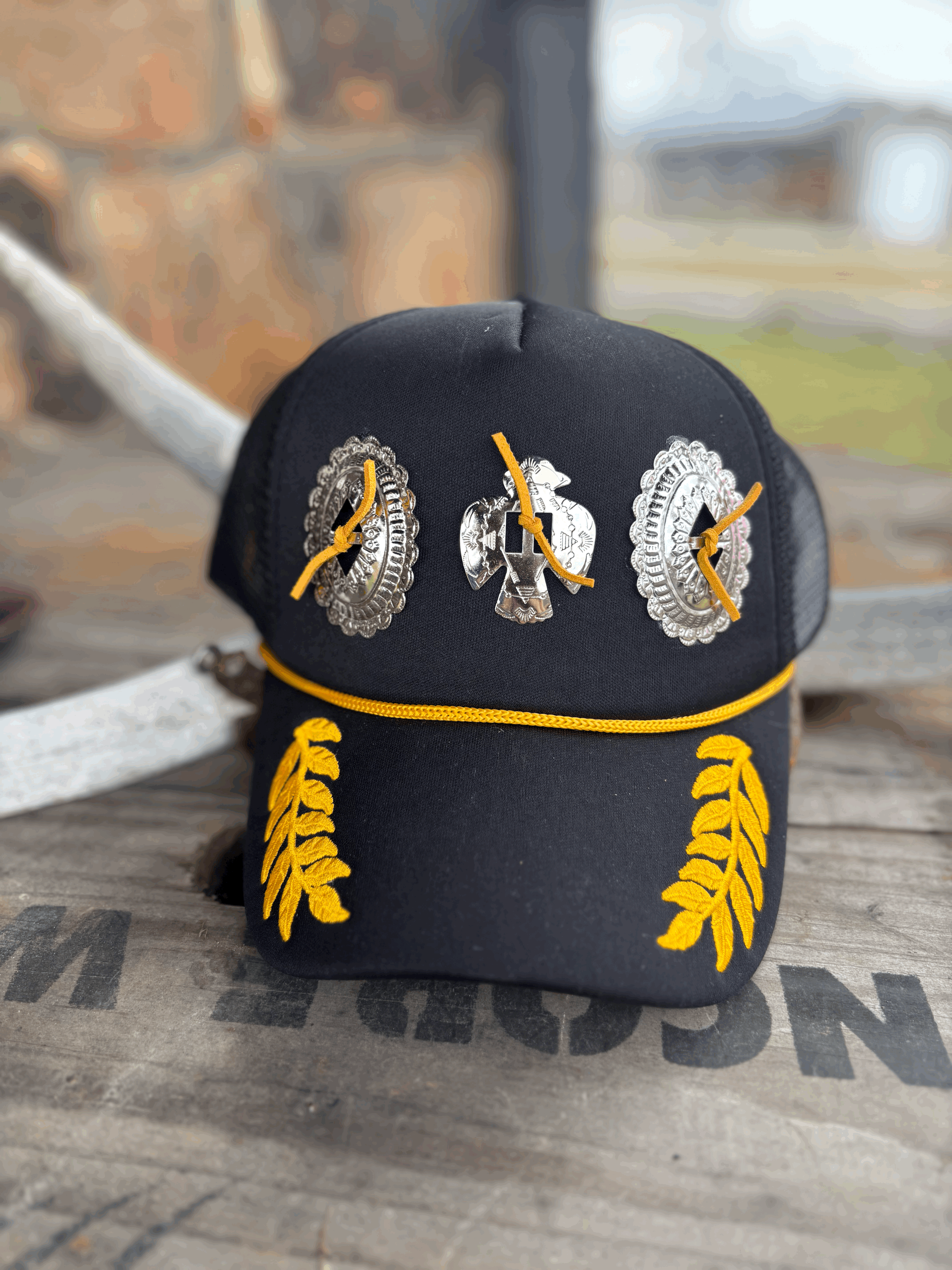 Black and Gold Trucker Hat