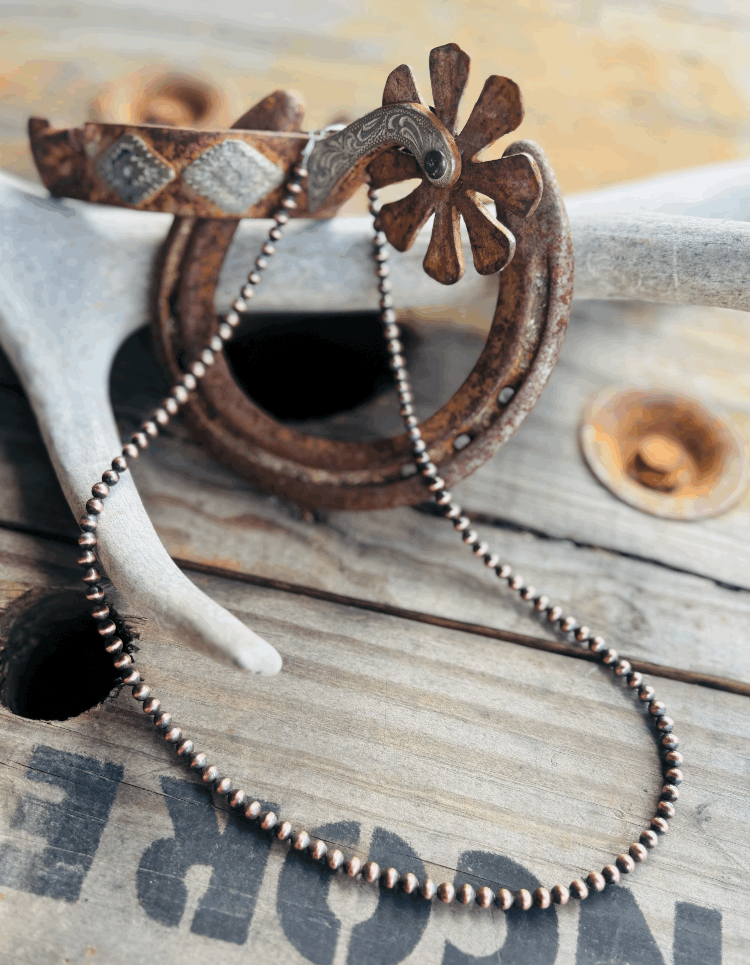 22 inch long 4mm Copper Beads