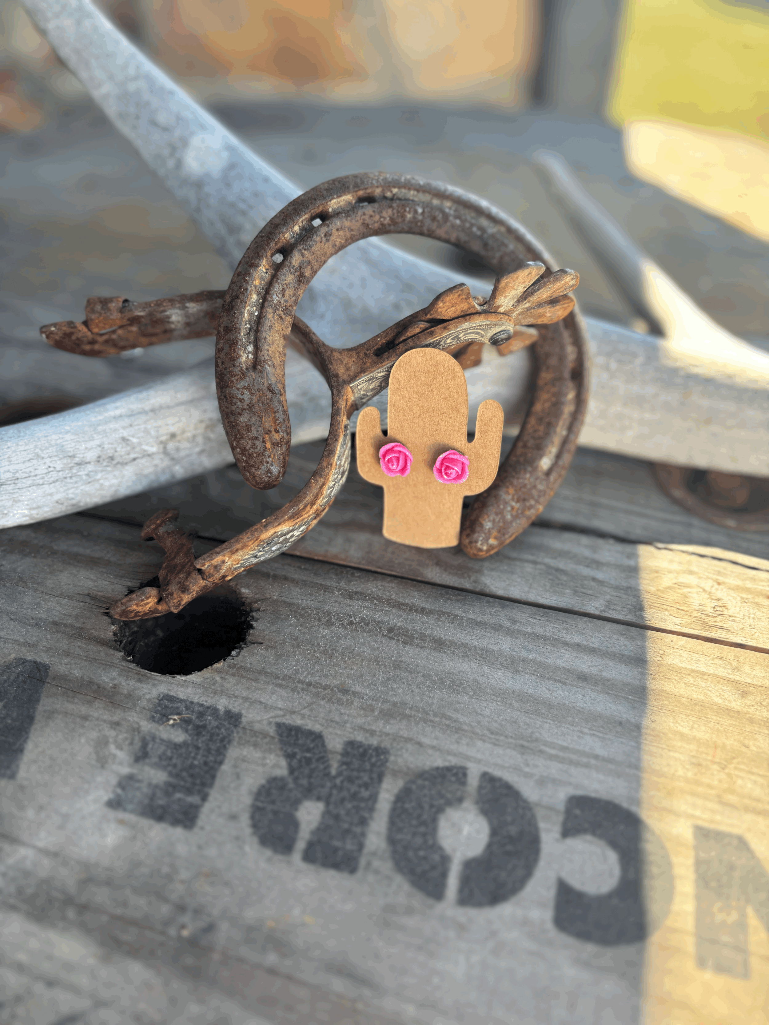 Pink Rose Dainty Spring Earrings