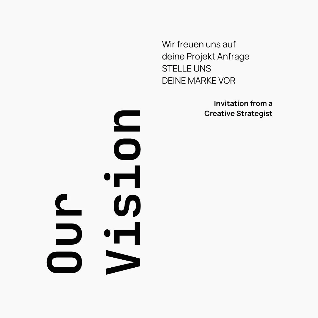 UNSERE VISION

Wir streben bis zum Jahr 2030 eine digitale Welt an, die durch Klarheit, &Auml;sthetik und Authentizit&auml;t gepr&auml;gt ist. Unsere Vision ist ein lebendiges digitales &Ouml;kosystem, in dem Ideen, Talente und Marken nachhaltig wach