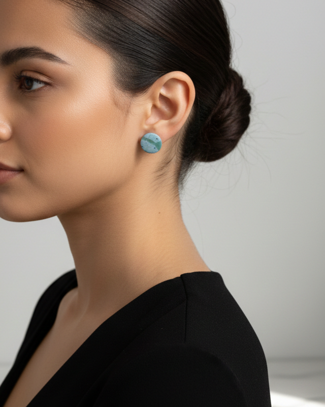 Retro Studs with Hot Pink Backs