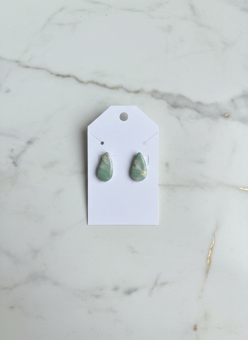 Teal Teardrop Earrings