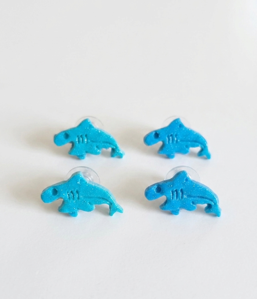 Happy Shark Studs