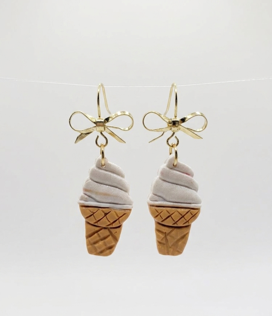 Ice Cream Cone Drop Earrings