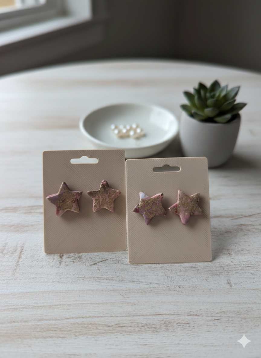 Mauve Star Struck Studs