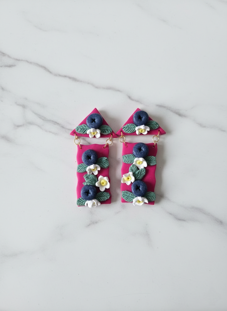 Blueberry Long Dreams Drop Earrings