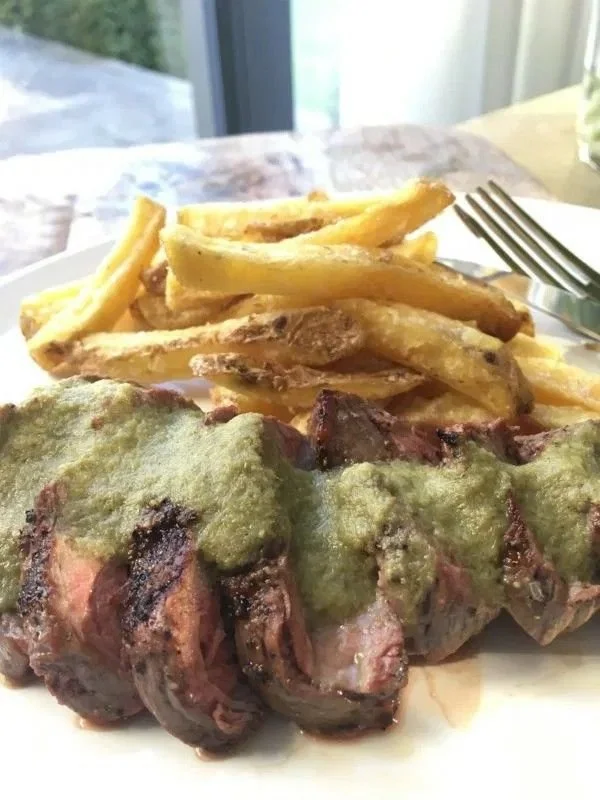 steak-frites at Le Realis de l'Entrecote in Paris, France