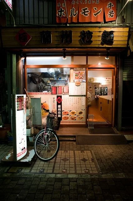 late night snack in shinjuku tokyo, japan