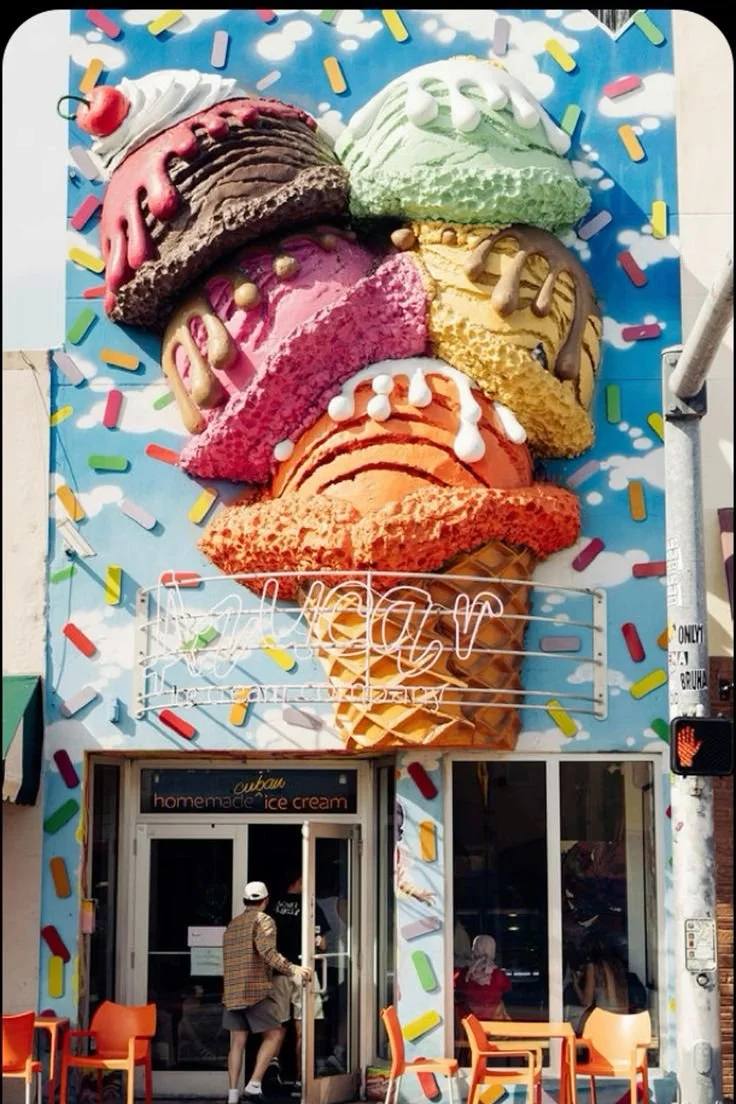 Little Havana Azucar Ice Cream in Miami, Florida exterior aesthetic