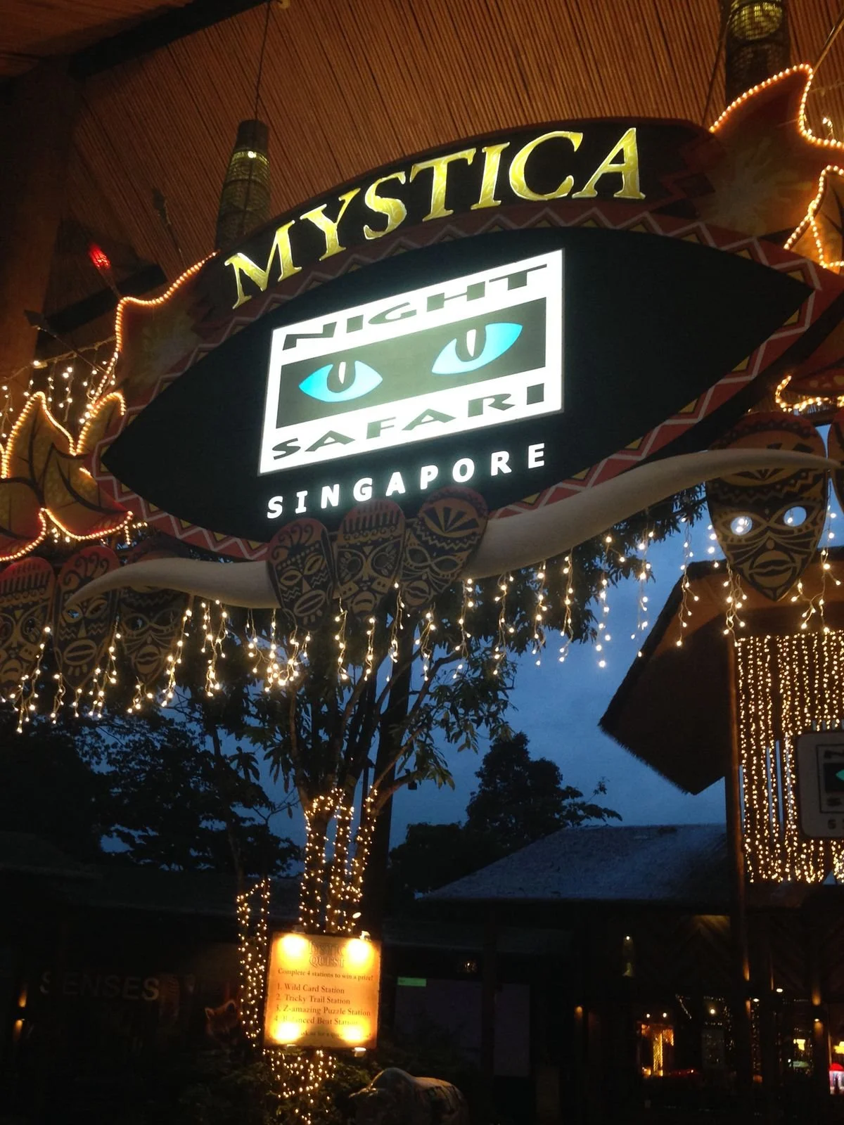 Mystica night safari at the Singapore Zoo