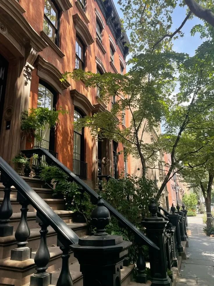 Apartment buildings in the West Village of NYC