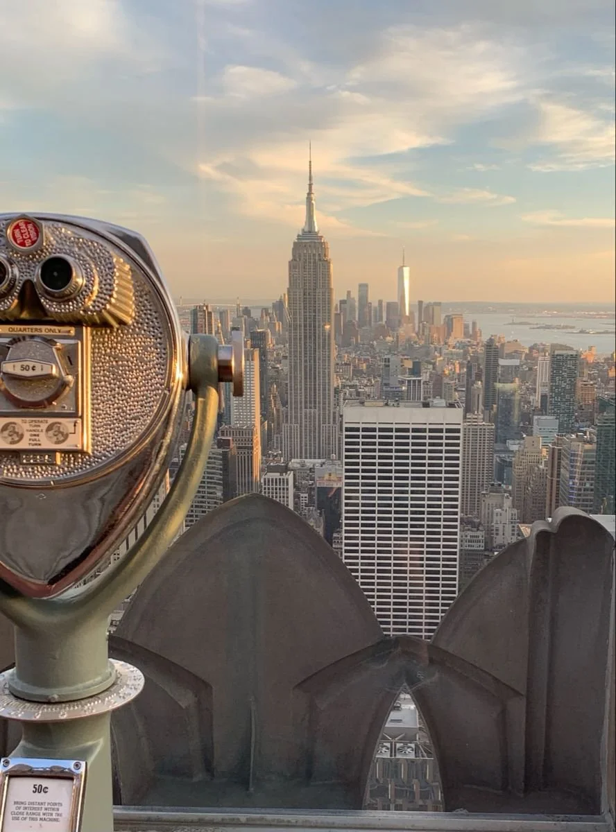 Empire State Building view from Top of the Rock at Rockefeller Center
