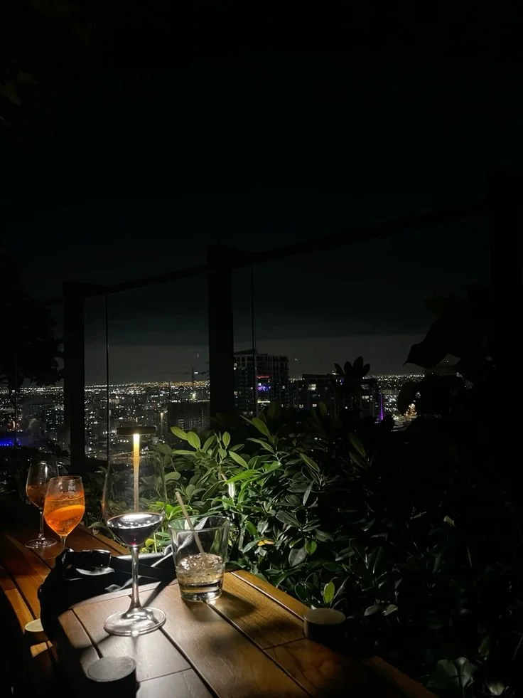 Late night drinks in Brickell district Sugar rooftop Miami, florida