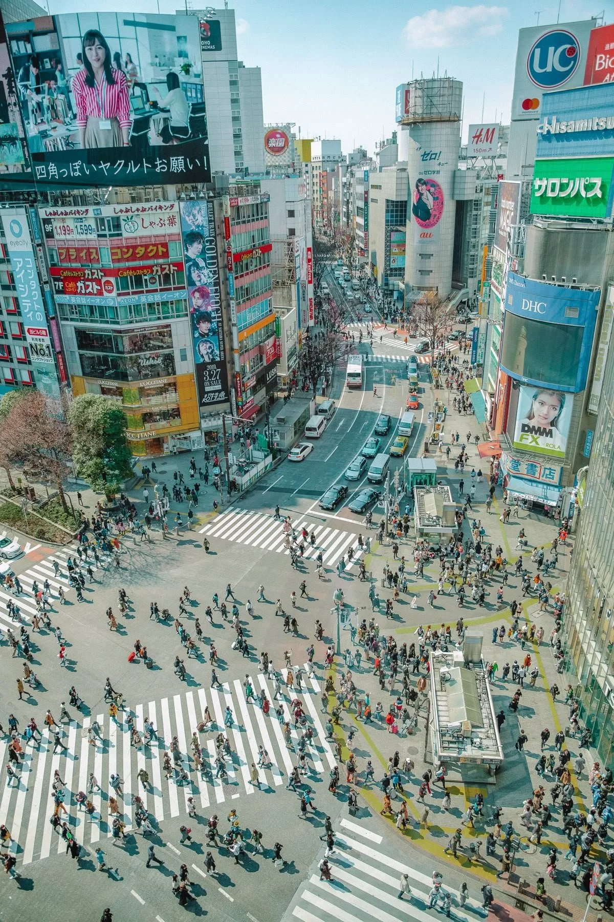 shibuya crossing at midday
