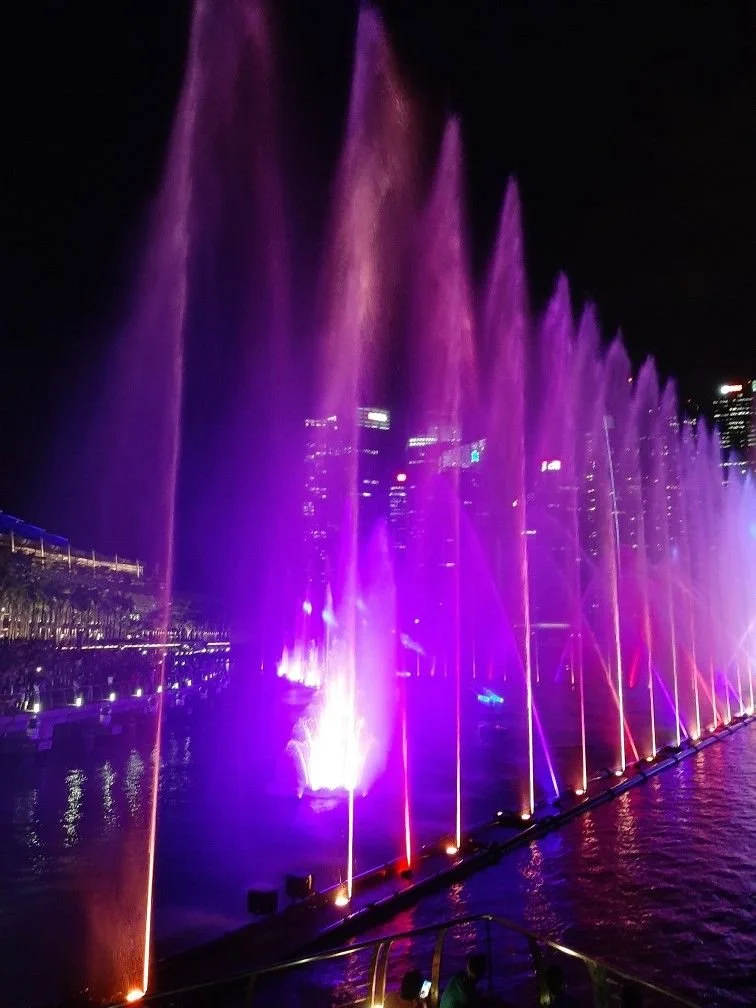 Marina Bay Sands light show laser fountains in singapore