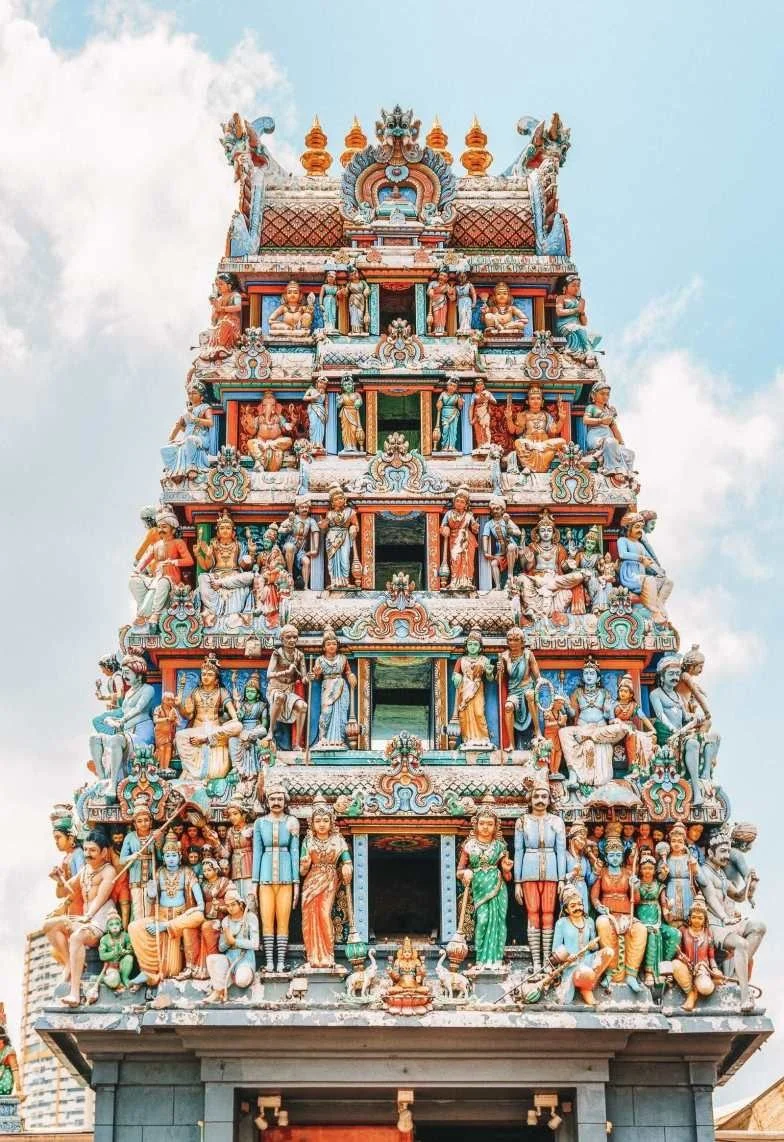 Sri Mariamman Temple  in daylight in Singapore