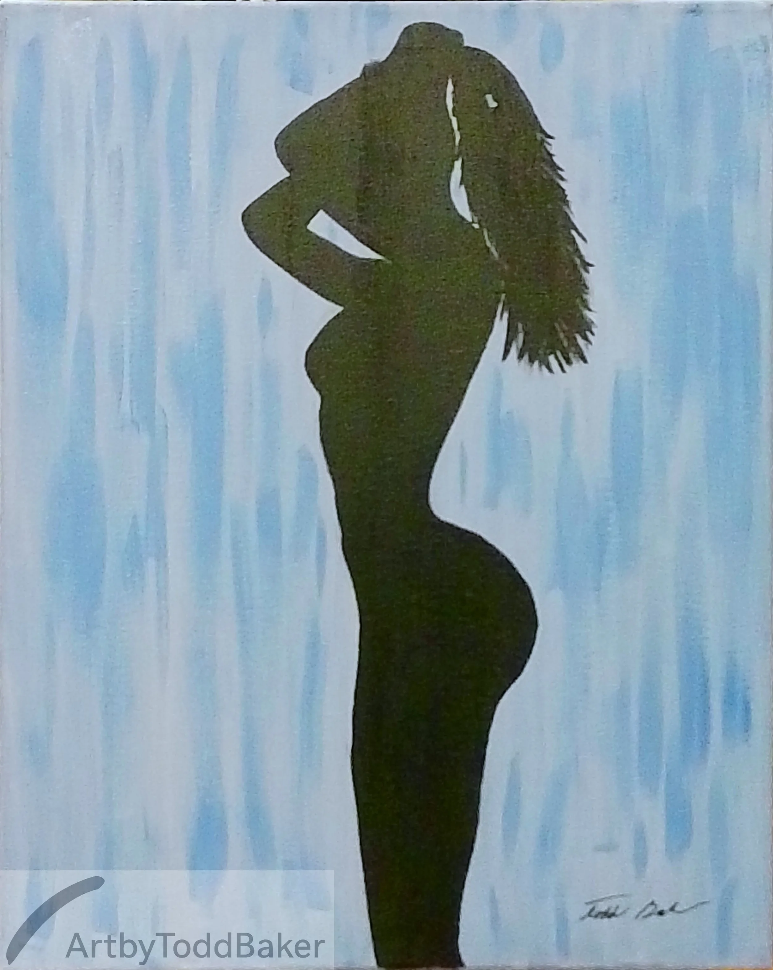 Black on Blue (original)