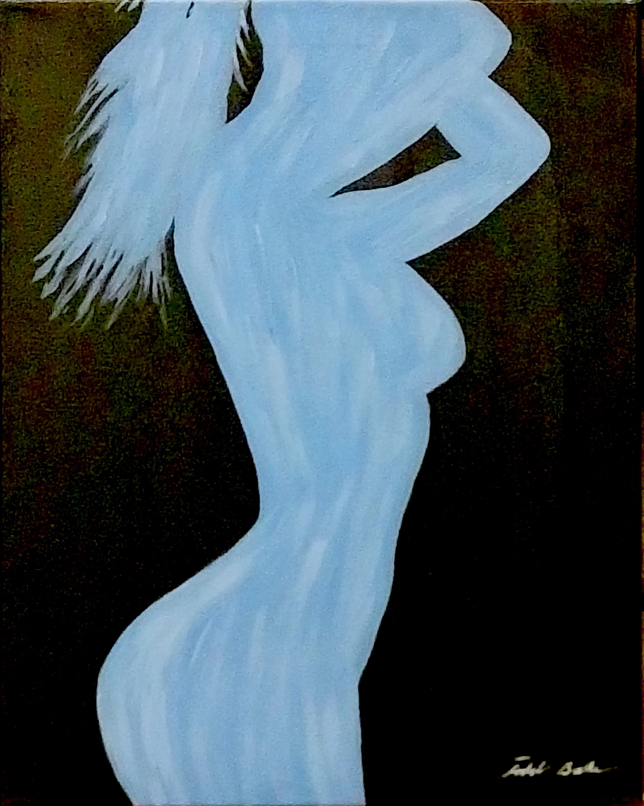 Blue on Black (original)