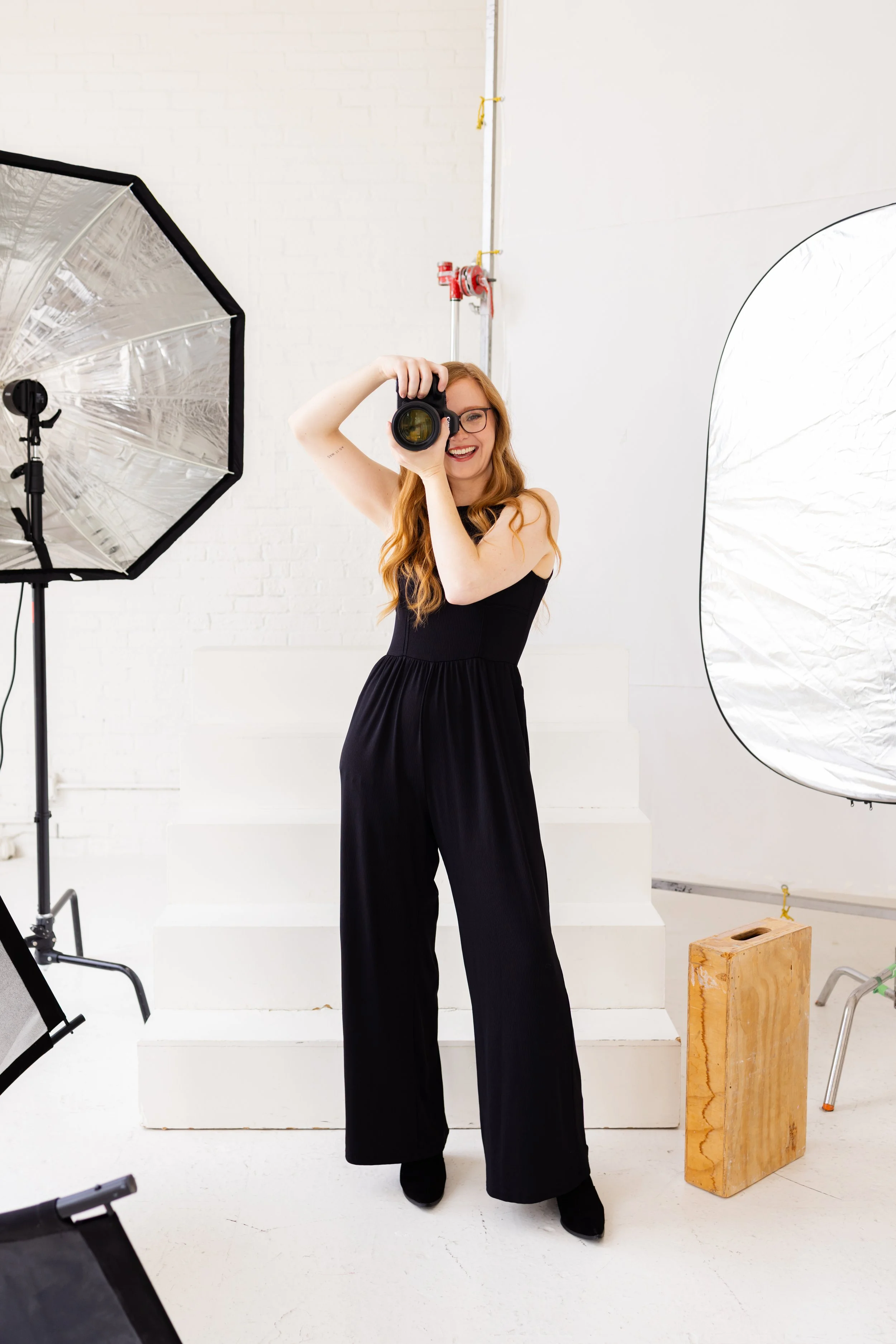 A portrait of Emily Davis, a Chicago-based fashion, portrait, and commercial lifestyle photographer.