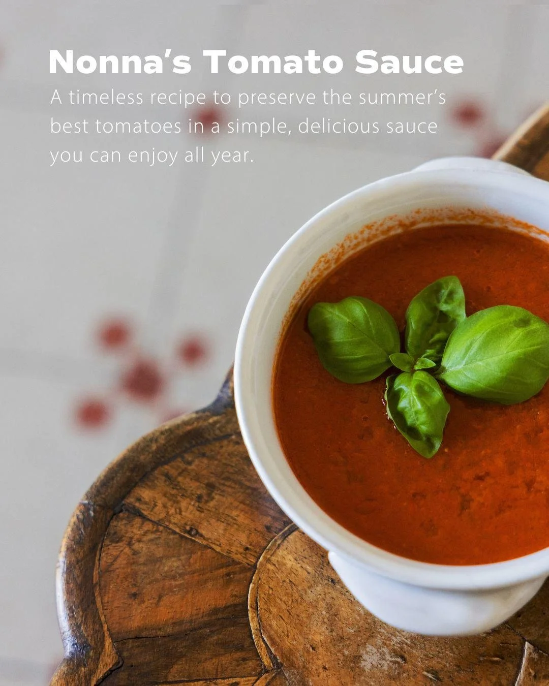 Salsa della Nonna is a go-to recipe for preserving the very best of summer. 🧄✨ Crafted with peak-season tomatoes, fresh basil, and simple tradition&mdash;this is the kind of recipe you pass down. From prepping ripe tomatoes to sealing the final jar,