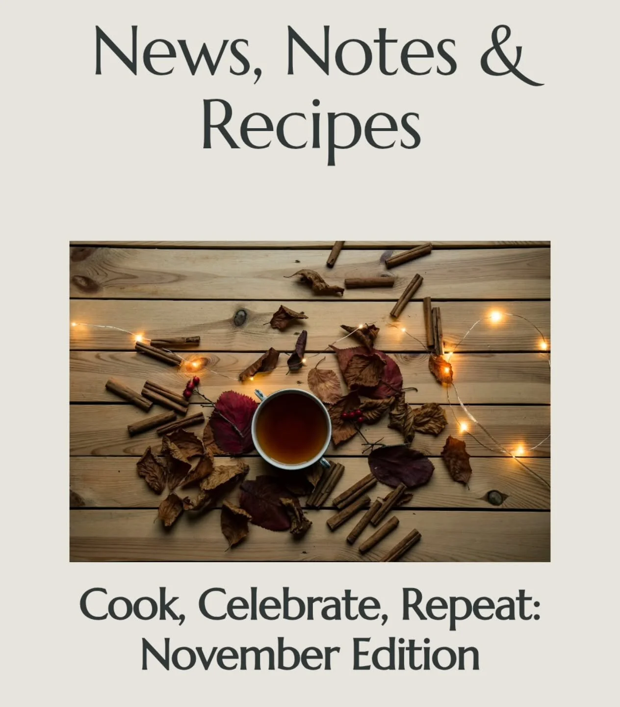 Check out our &quot;What's Cooking&quot; page on our site for this month's recipes, ideas, and product recommendations! 

We've compiled a handy Thanksgiving Kitchen Checklist for you, along with some of our favorite items in the store, to help you c