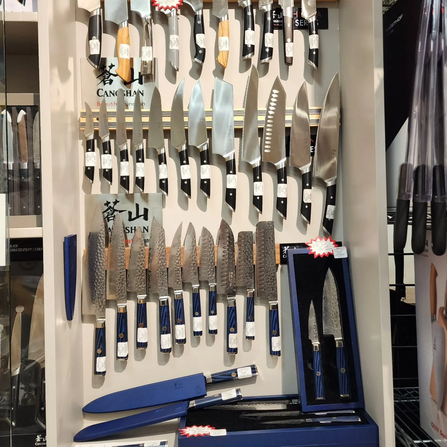 🤩 That feeling when the knife case is full again&hellip;

🔪 Our most popular @cangshancutlery knives are restocked and looking very good. And yes, we&rsquo;re currently trying to justify squeezing just one more knife into our blocks.

Come on by an