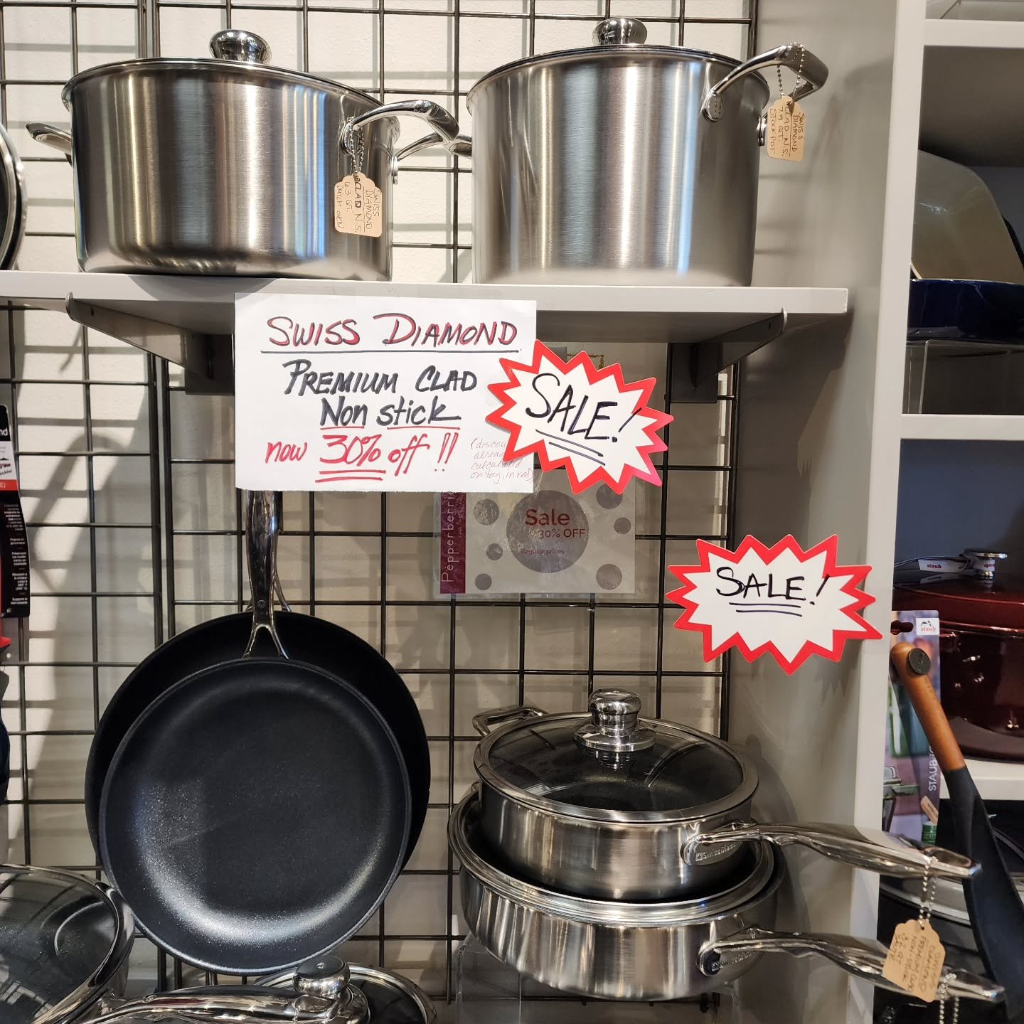 🚨 If you've been waiting for a sign to finally ditch those scratched up pans, this is it!

💎 Swiss Diamond Premium Clad Nonstick is 30% off!

🍳 It&rsquo;s induction-ready, oven-safe up to 500&deg;F, and honestly, the cleanup is effortless.

Stop b