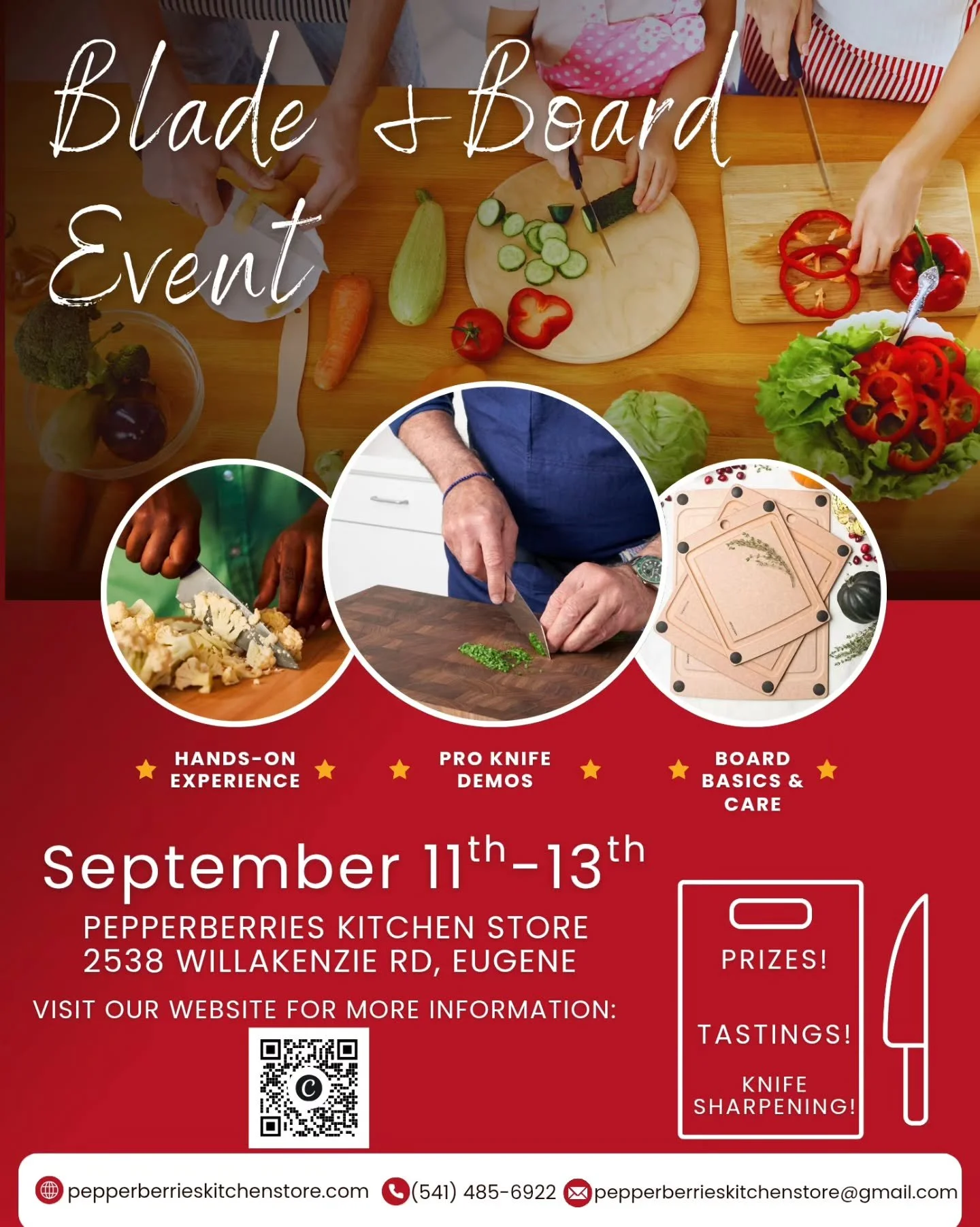 🗓 Mark your calendars!&nbsp;

🔪 Our Blade &amp; Board event is right around the corner, and you won't want to miss it!

👩&zwj;🏫 Live product demonstrations from Wusthof, Shun &amp; Cangshan professionals!

🏆 Exclusive deals &amp; giveaways!

🔪 