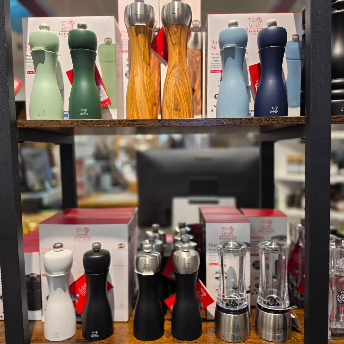 We're putting the "pepper" back in Pepperberries 🌶 

We just restocked loads of salt and pepper grinders, including a few new styles from Peugeot! 

Swing by and upgrade your daily grind! 😉