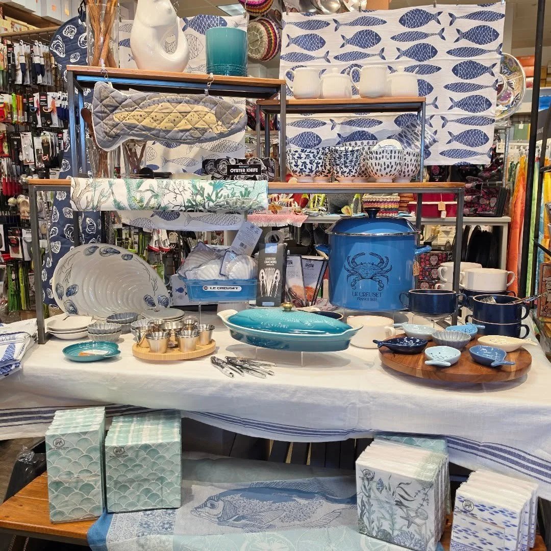 🐟 Our newest coastal collection has officially arrived!

From prep to presentation, we have everything you need to make your next seafood dinner feel like a beachside escape 🌊 

Stop by the shop and get your 🦀 claws on your favorite pieces before 