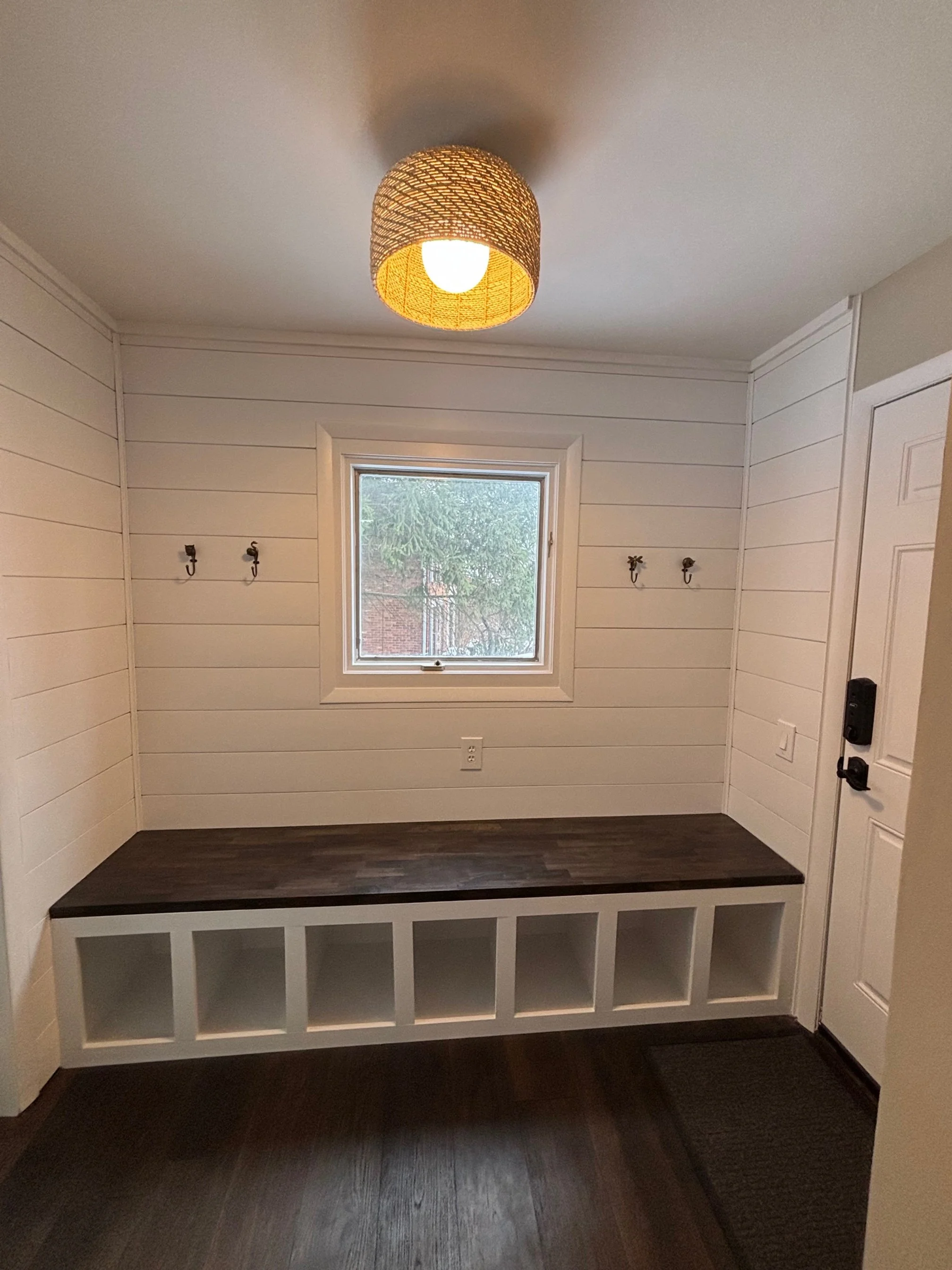 Built-in storage with bench