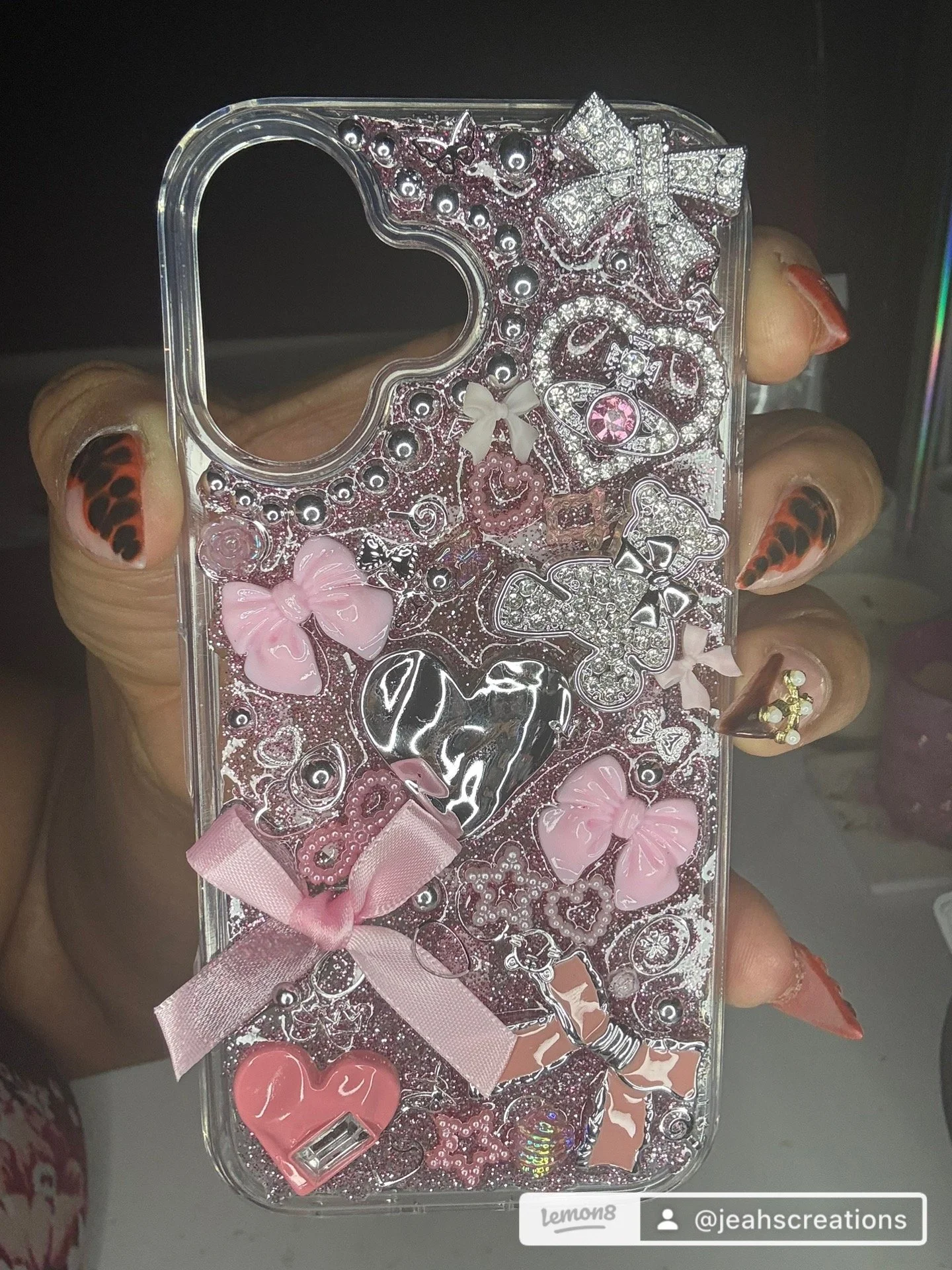 Pink Hearts Phone Case