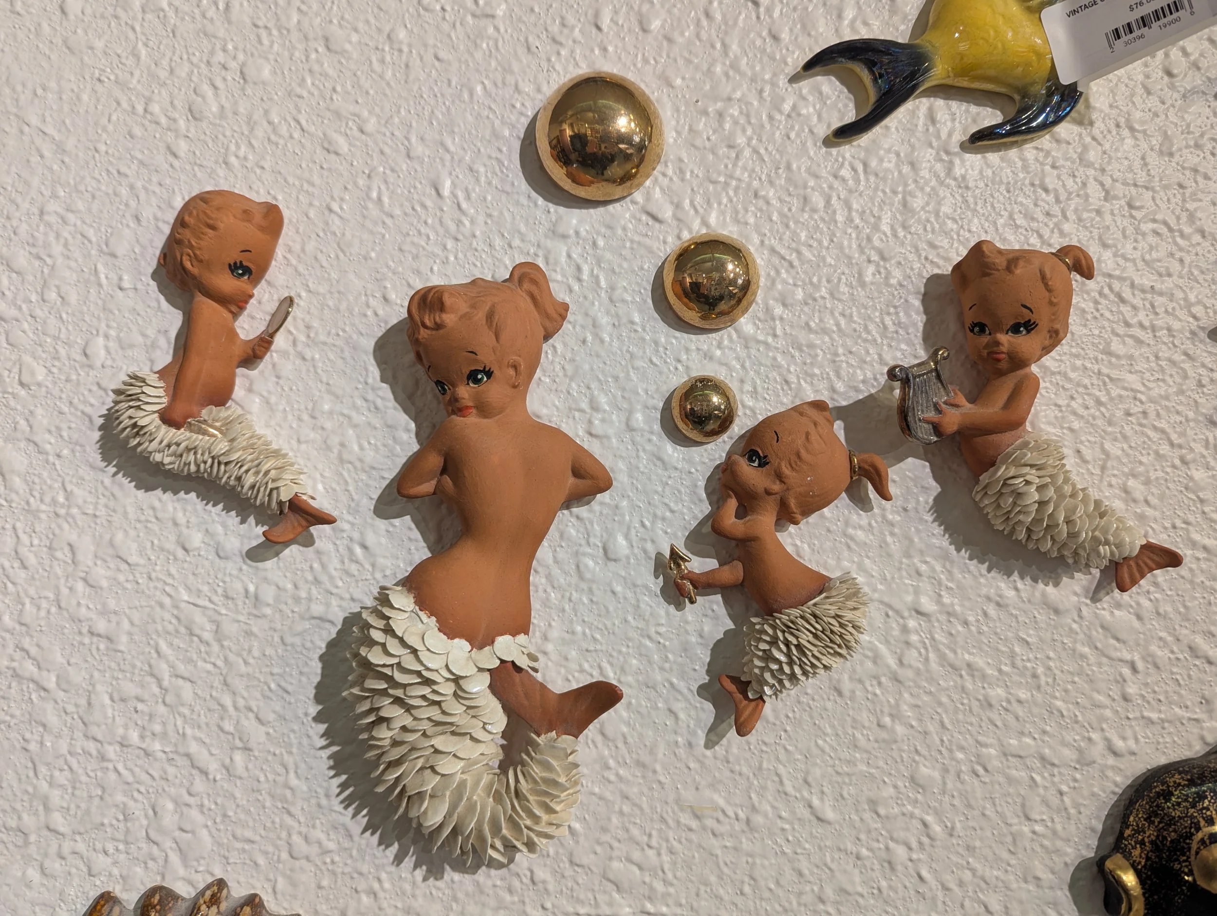 7PC Ceramic Mermaid Wall Decor Set