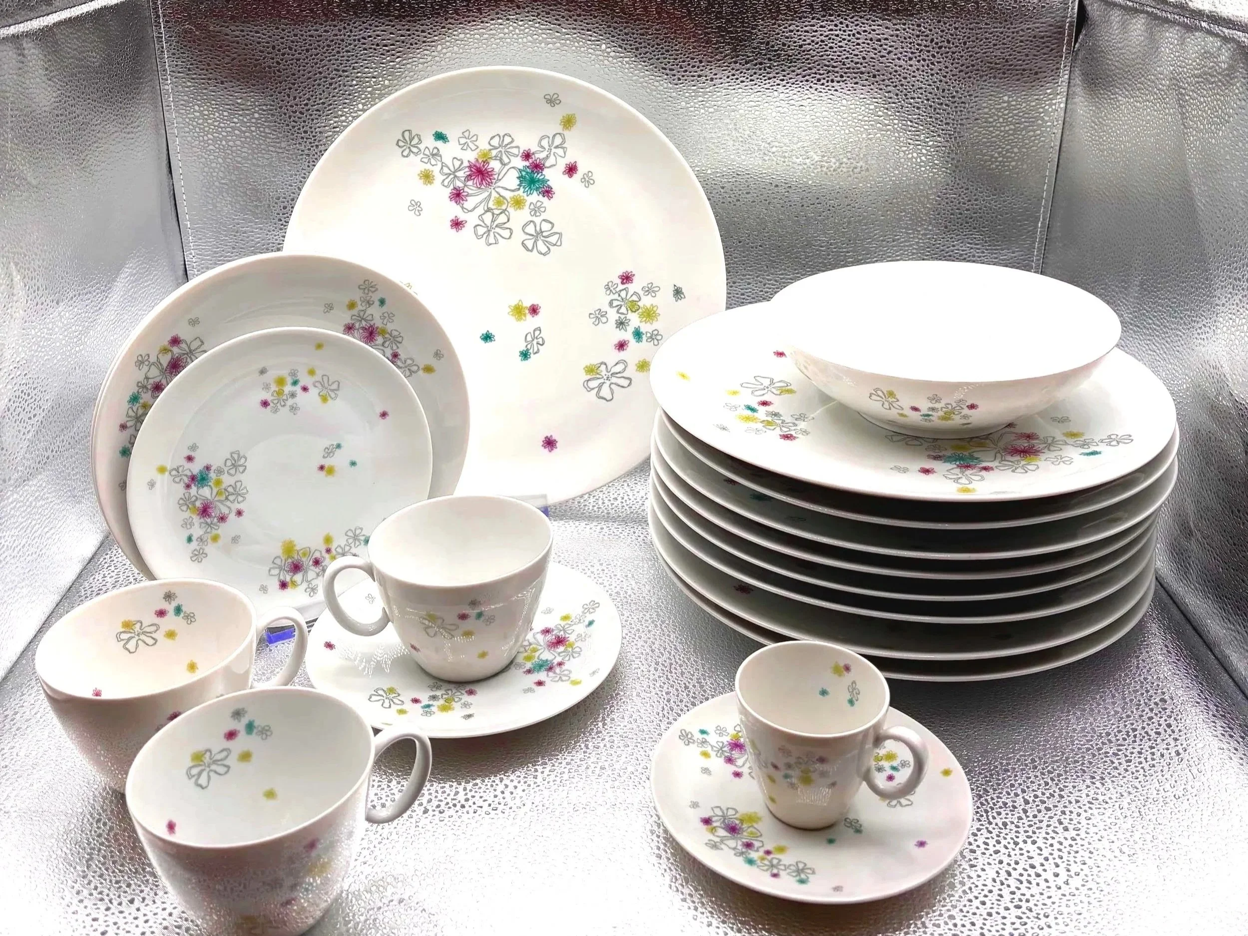 raymond loewy gayety porcelain mid century dinnerware set