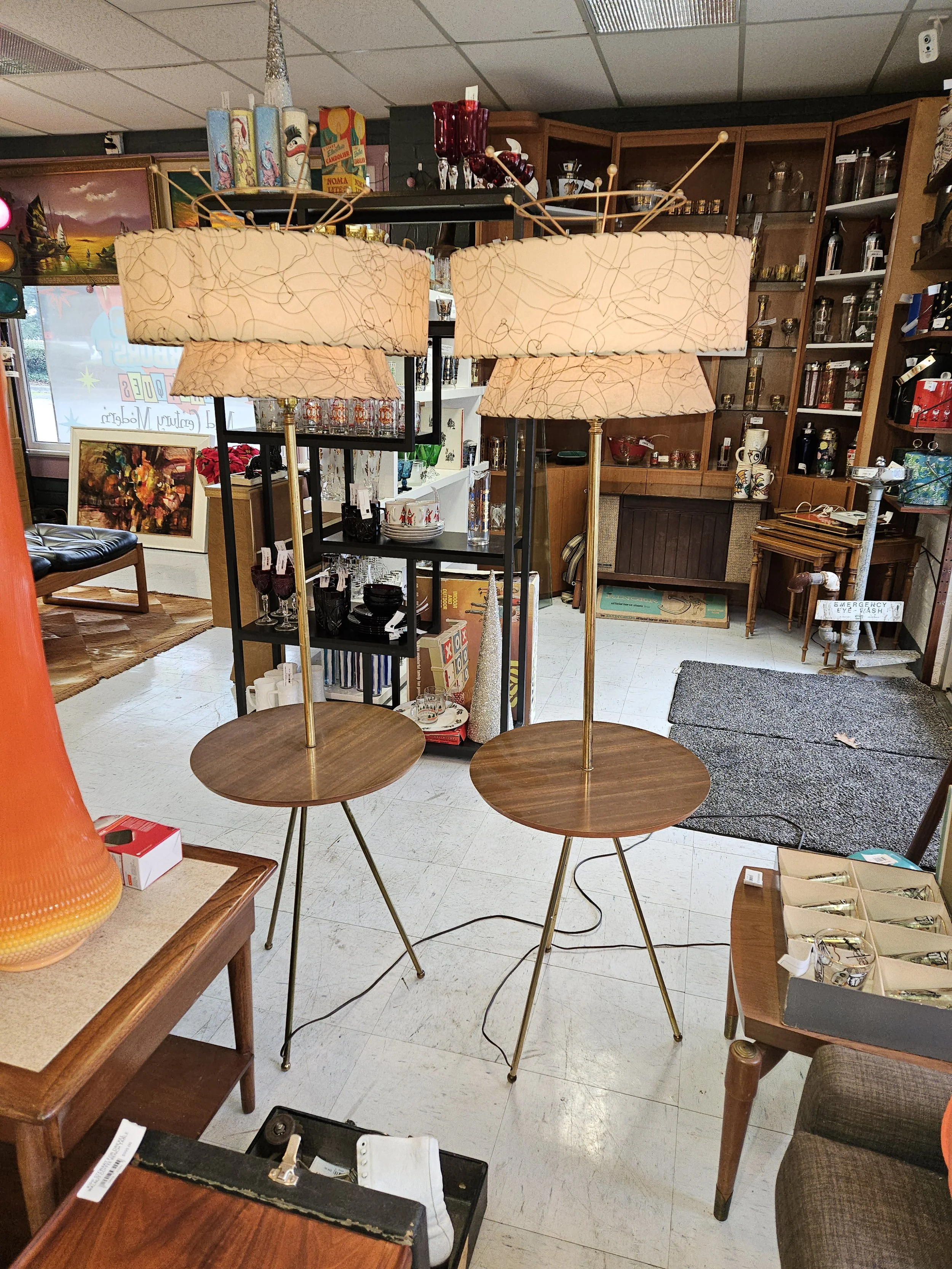 Atomic Brass Tripod Floor Lamp